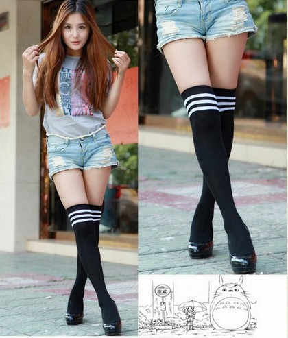 WOMEN'S SOFT ELESTIC POPULAR THIGH OVER THE KNEE HIGH SOCKS