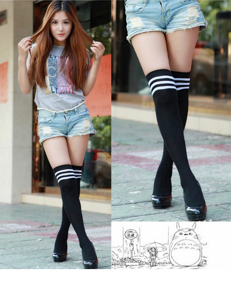 WOMEN'S SOFT ELESTIC POPULAR THIGH OVER THE KNEE HIGH SOCKS