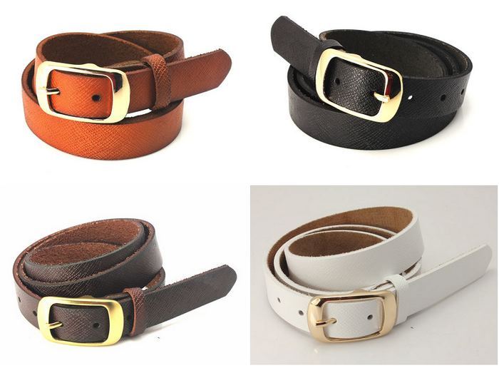 Women's strap genuine leather all-match fashion Women casual belt strap multicolor