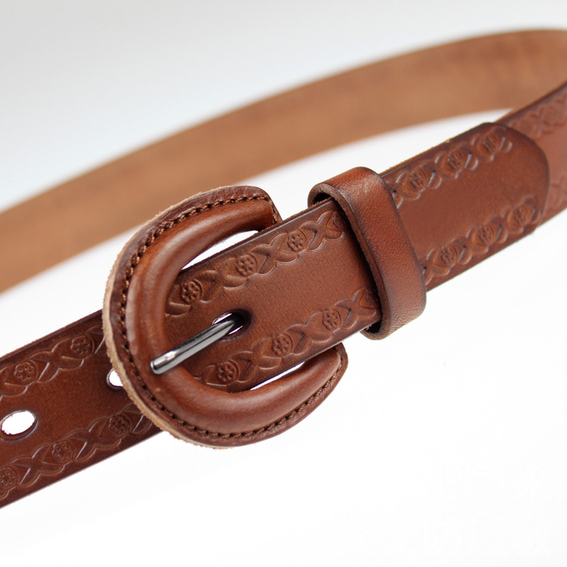 Women's strap genuine leather Women genuine leather fashion all-match anti-allergic belt