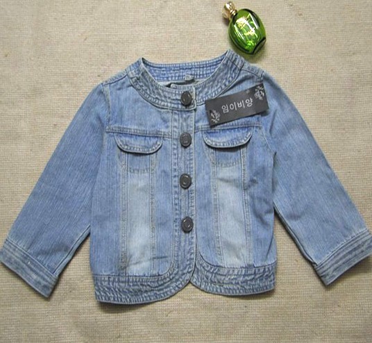 Women's sweet gentlewomen 9005398 denim o-neck outerwear high quality