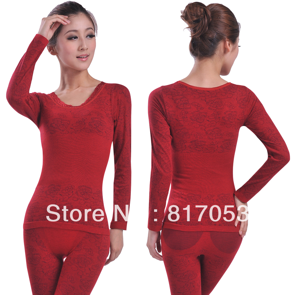 Women's thermal underwear set long johns long johns seamless beauty care women's basic underwear set Sweets