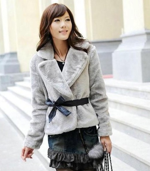 Women's Thicken Fleece Faux Fur Warm Winter Coat Hood Overcoat