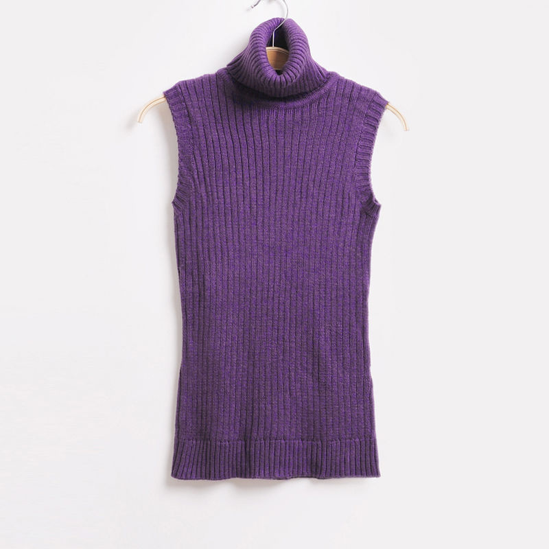 Women's turtleneck solid color wool 2013 spring vest sweater