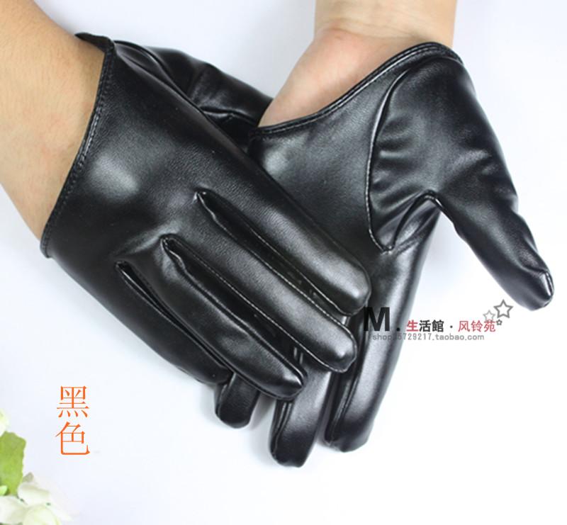 Women's ultra-short gloves shall leather gloves PU gloves thin faux leather gloves