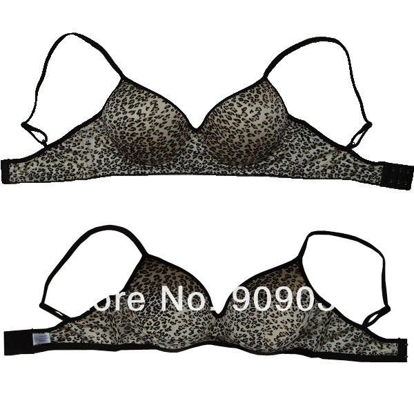 Women's Underwear Bra 100% Mulberry Silk Wire Free Leopard Sport Bra  Healthy Fashion 20pcs/lot Free Shipping