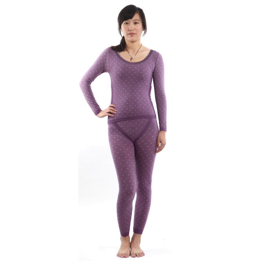 Women's underwear super warm wool thermal underwear thermal set 1201