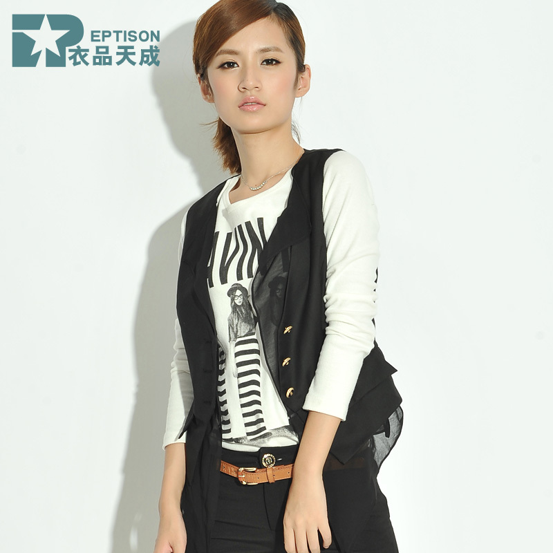 Women's vest 2012 autumn new arrival women's fashion all-match cutout small vest female mj001