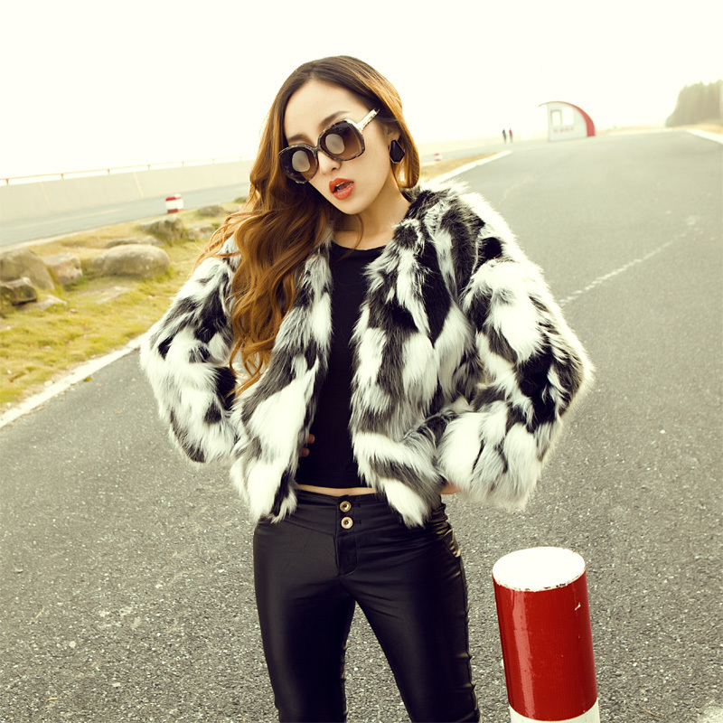 Women's women's faux elegant slim short design fur outerwear 2012