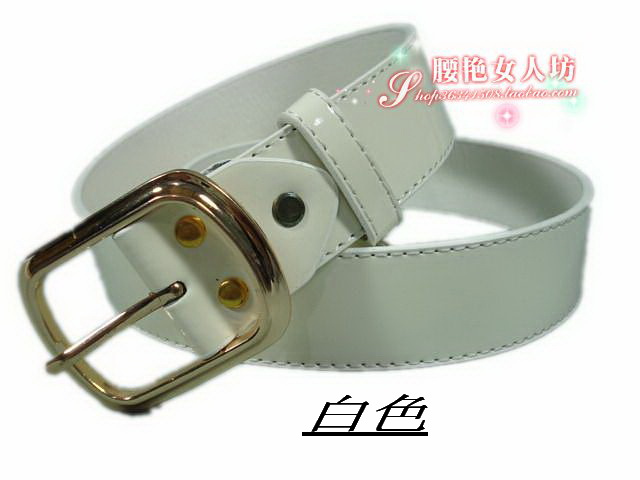 Women's women's one-piece dress women's japanned leather belt strap 0132