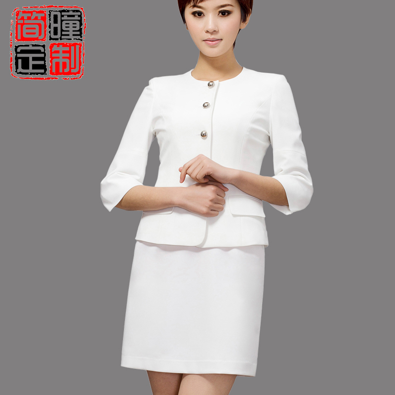 Women's work wear summer skirt elegant gentlewomen white-collar fashion women's professional set a041