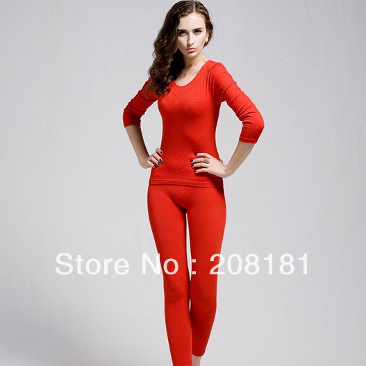 Women Seemless Embroidery Thermal Underwear Suite Fitness Shapewear Body Shaping