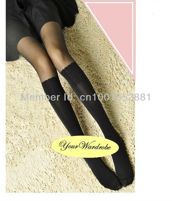 Women Sexy Black Splicing  Pantyhose Tights Stockings Leggings