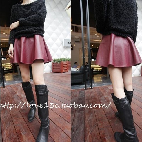 Women Sexy PU Leather Fashion Skirt Bud Kilt Skirts