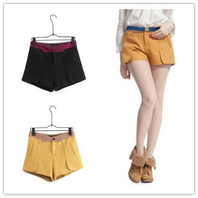 Women shorts foreign trade to fashion contracted Europe fashion ZRQA spell counters with color cloth shorts for Women