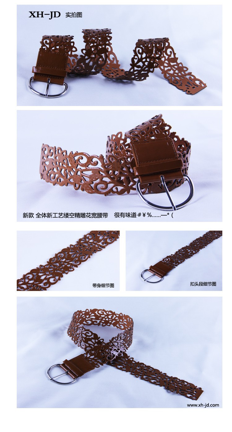 Women Solid Brown Faux Leather Accessories-belt    28