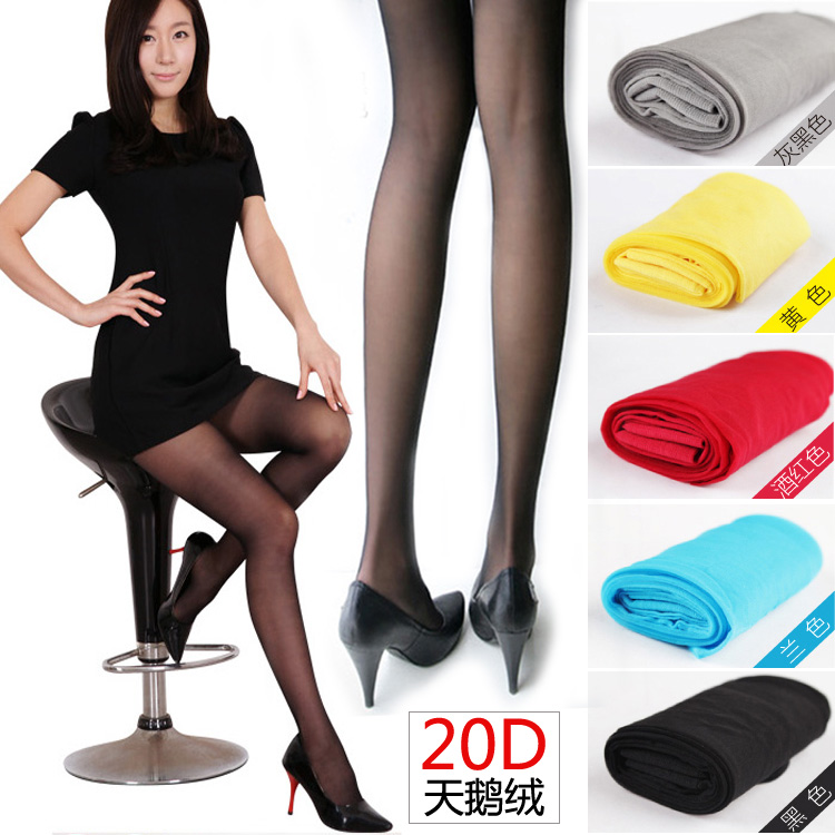 Women summer stockings fashion 2013,Velvet  meat plus size,  candy color Ultra-thin pantyhose wholesale,freeshipping 32color 20d