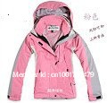 Women winter jacket Outdoor sports lady coat Waterproof breathable windproof 3 layer 2in1 dress hoodies hat warm free shipping