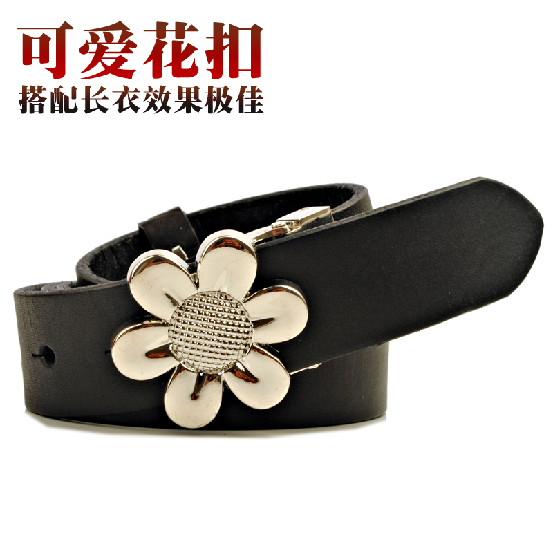 Women women's strap genuine leather belt women genuine leather waist belt flower agings