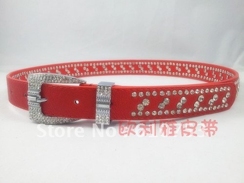 womenbelts for womenpu leather rhinestone belt, MixedLot wholesale,western lady rhinestone belt, rivit women belt