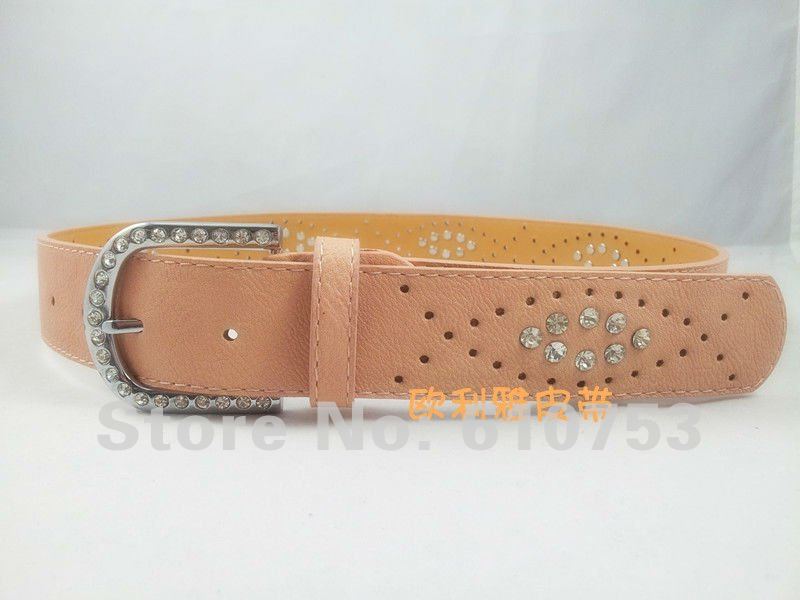 womenpu leather rhinestone belt, MixedLot wholesale,western lady rhinestone belt, rivit women belt