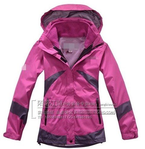 WOMENS Climbing 2in1 With Fleece SKI HOODED Jacket COAT snow Hiking Waterproof