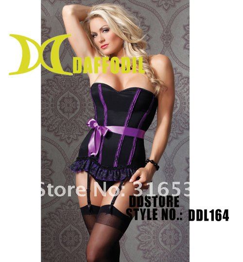 Womens corsets Lingeries Wholesale Ladies bustier ladies underwear  Lingeries  Sexy  corset  ladies' corset 3sets/lot  DDL164