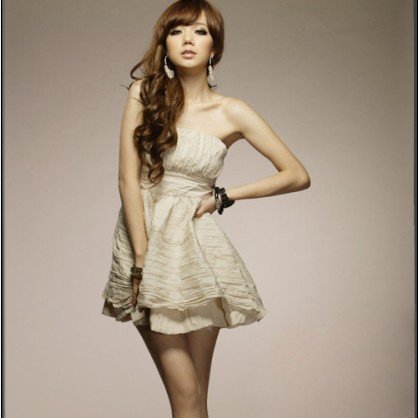 Womens Elegant Strapless Layed Mini Dress Wholesale