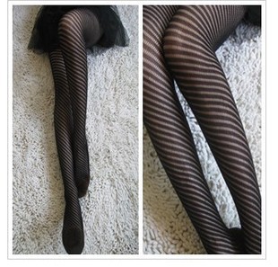 Womens Sexy Lingerie Stripe Fishnet Body Stockings Pantyhose Free Shipping