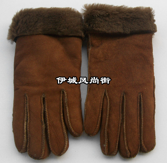 Wool and fur in one gloves genuine leather wool lovers winter thermal gloves,warm and fashion ,