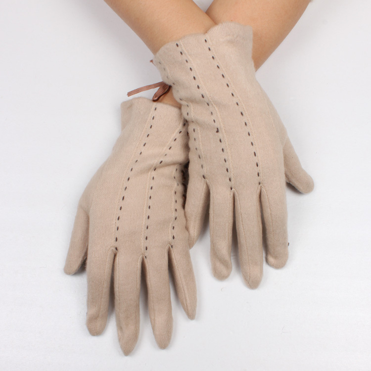 Wool cashmere gloves 2012 new arrival autumn and winter genuine leather fashion thermal women's gloves 2012