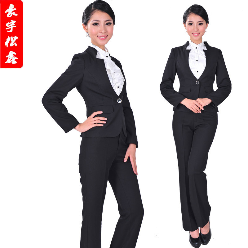 Work wear autumn and winter female front desk uniform set work wear hx009