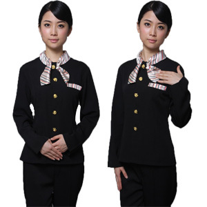 Work wear autumn and winter female uniform front desk clothes stewardess clothing work wear