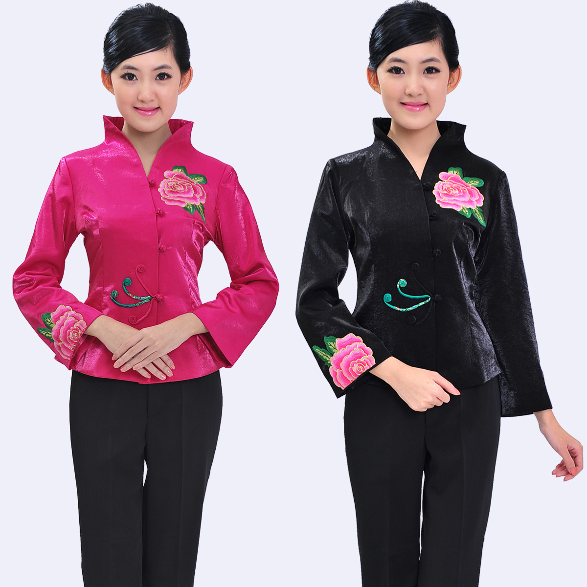 Work wear autumn and winter long-sleeve clothes work wear tang suit women's