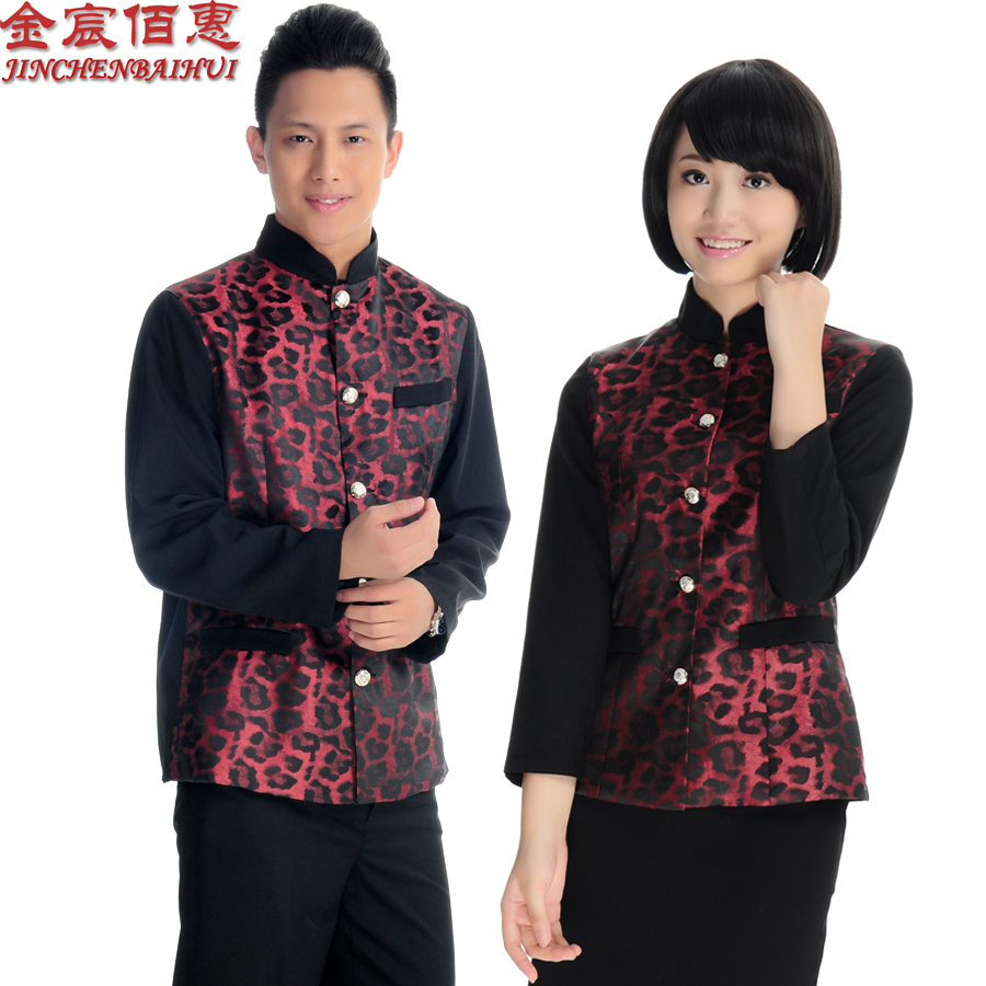 Work wear autumn and winter waiter clothes uniform c642