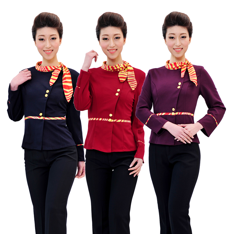 Work wear autumn waiter uniform front desk long-sleeve tooling pediluvium technicalness service