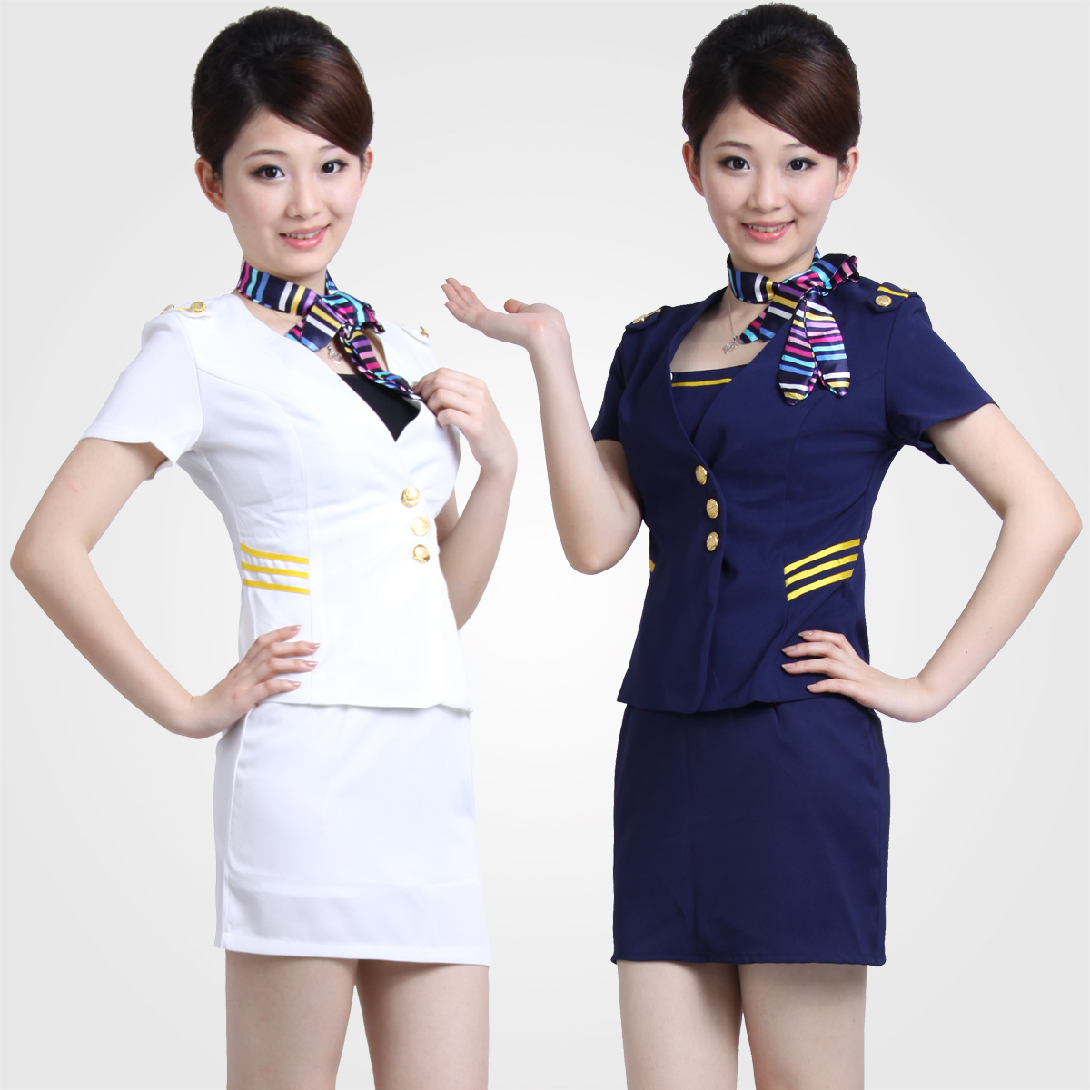 - work wear female stewardess clothing professional set front desk free shipping