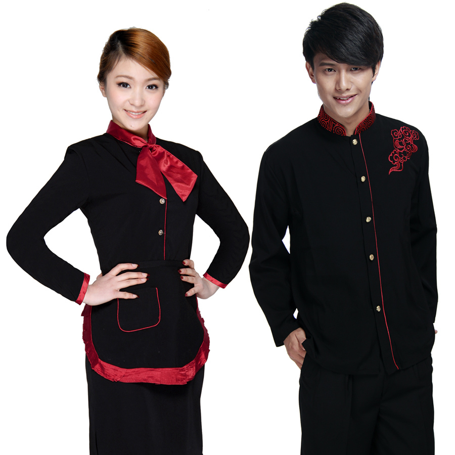 Work wear long-sleeve female work wear restaurant uniforms