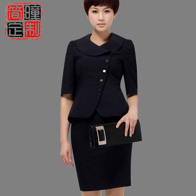 Work wear original design women set skirt summer skirt elegant twinset a017