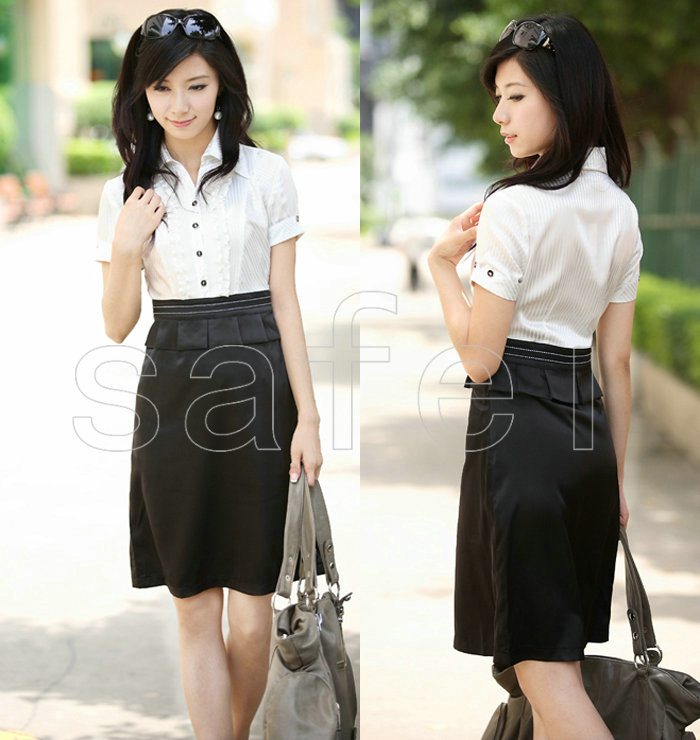 Work wear professional set b001 one-piece dress