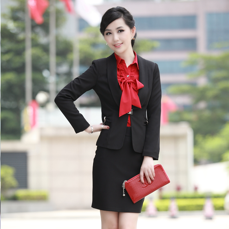 Work wear student set gentlewomen professional women's fashion work wear formal new arrival sf1293