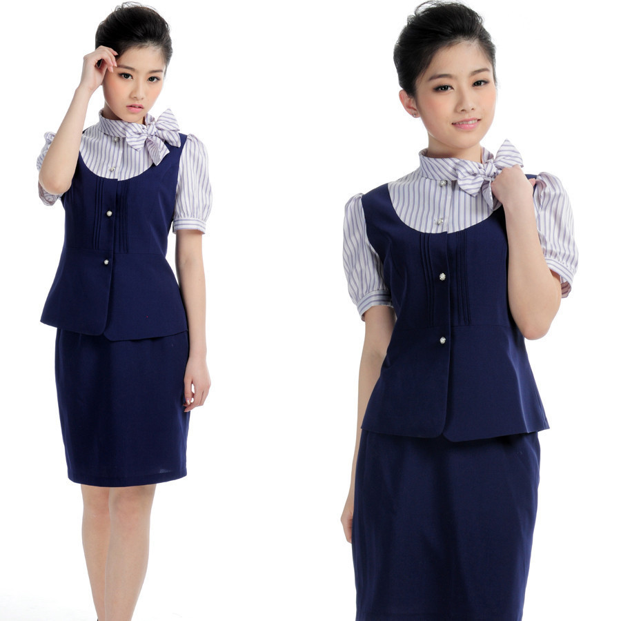 Work wear summer clothes short-sleeve front desk uniform manager service