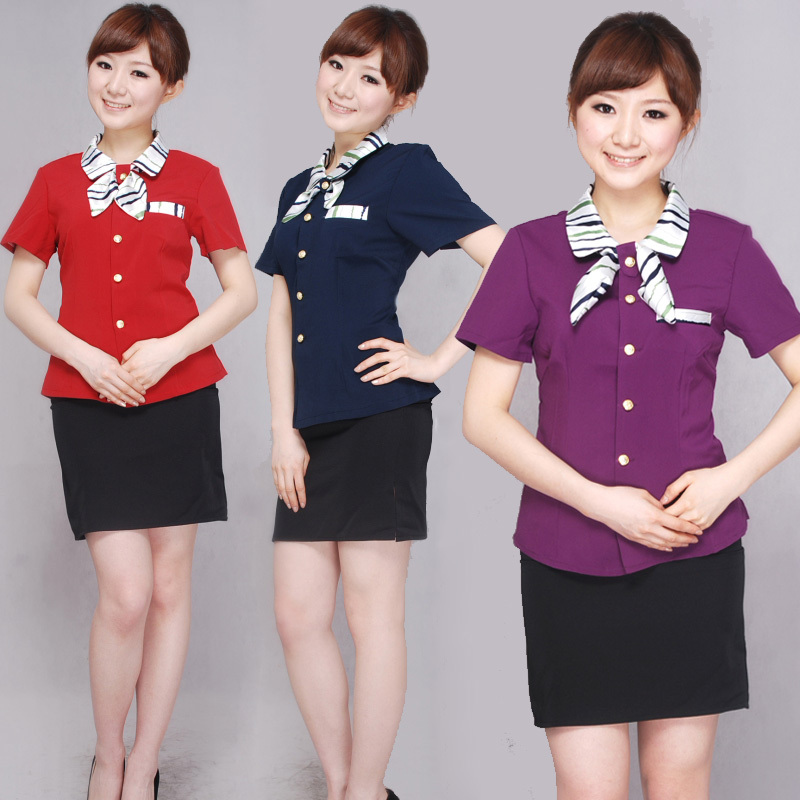 Work wear summer female work wear front desk uniform set