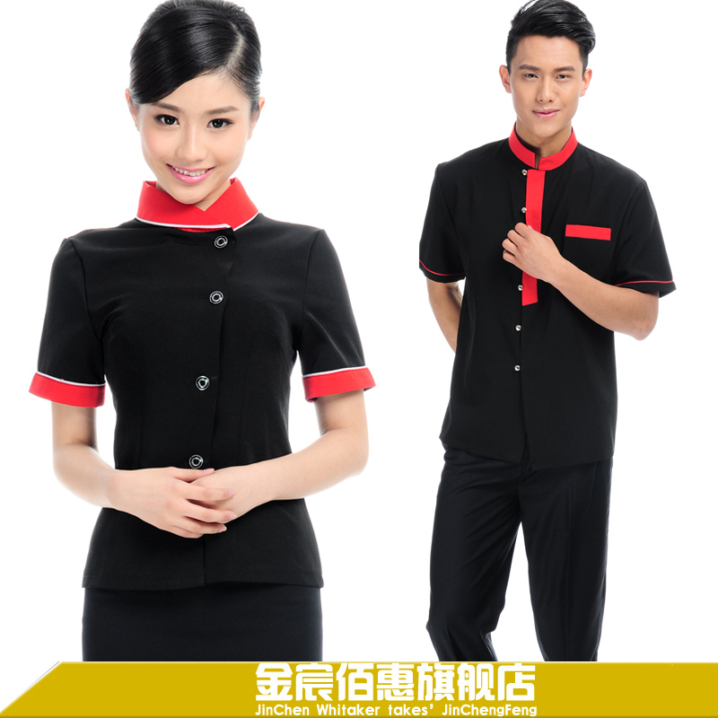 Work wear summer waiter clothes work wear ct174