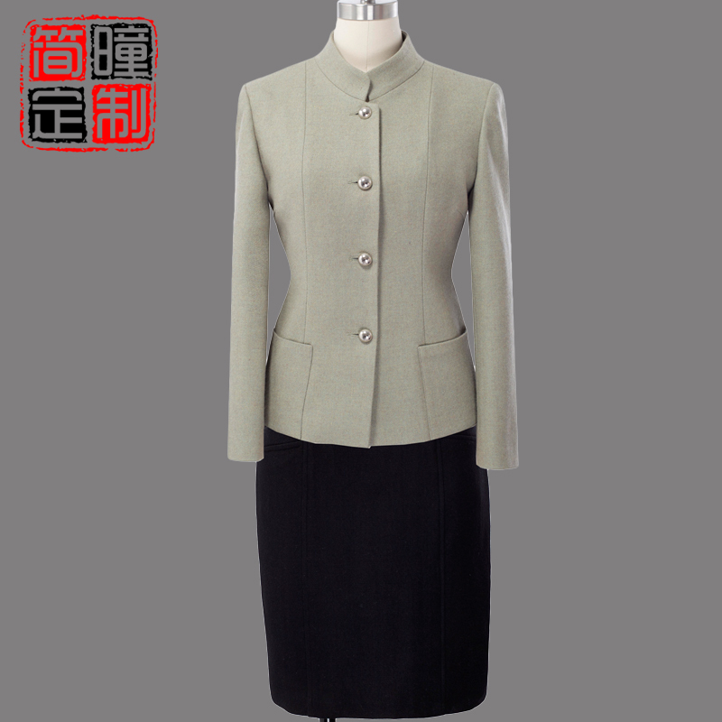 Work wear women fashion woolen outerwear woolen skirt plus size a182