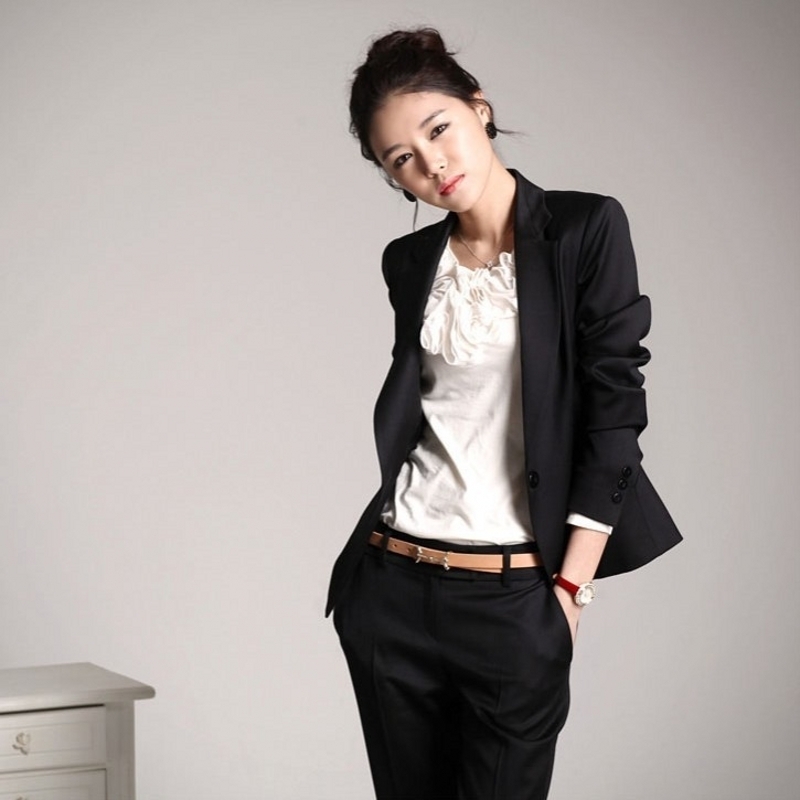 Work wear women ol set pants fashion slim women's formal work wear uniform suit twinset