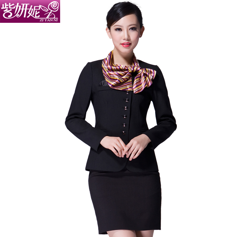 Work wear women's set stewardess uniforms front desk work wear female 9040