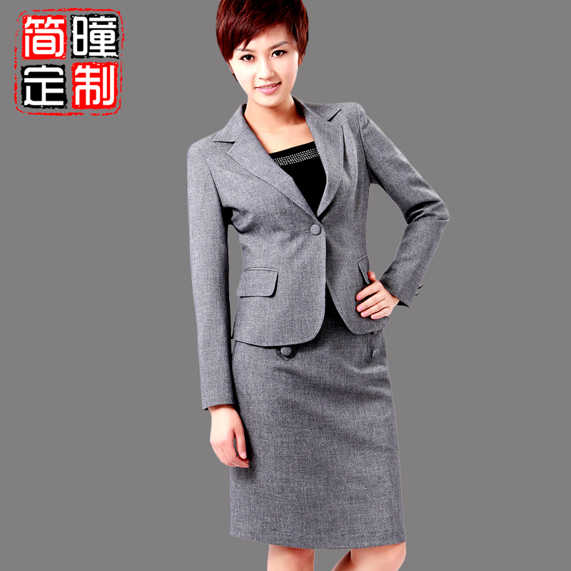 Work wear women's skirt autumn ol elegant blazer half-skirt twinset tooling work wear a008