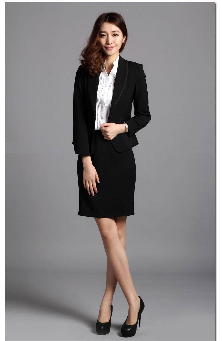 Working Suits  For Woman OL Style Two pieces  Jacket/Pant Or Jacket Skirt  Black Lady Formal Suit  Free Shipping