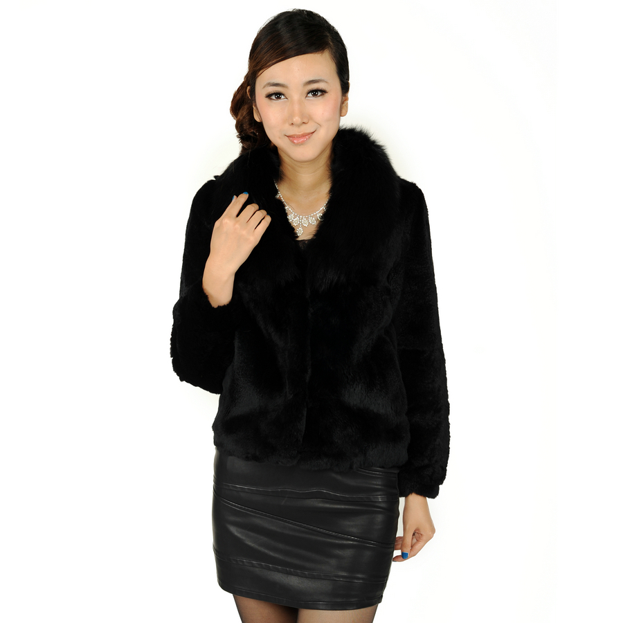 X . YING 2012 fur fox fur rabbit fur rex velvet female short design fur coat